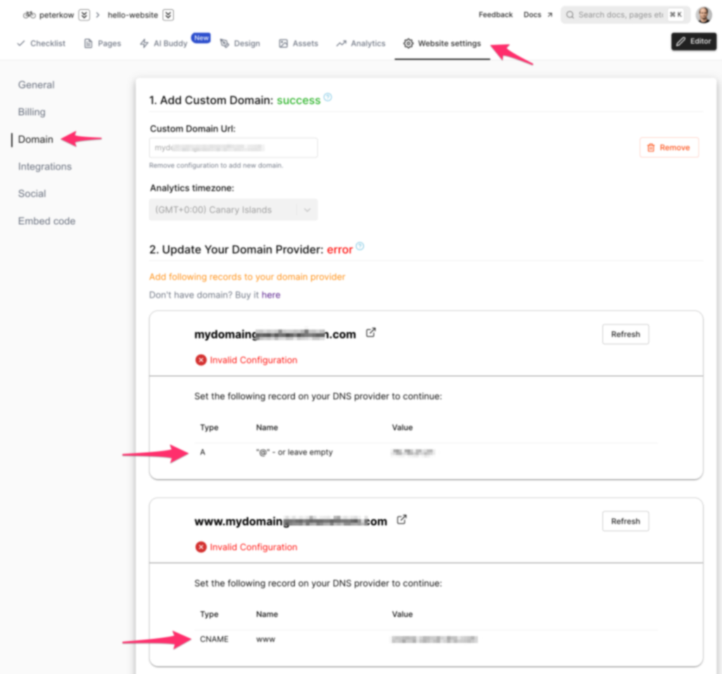 custom domain_dns_records