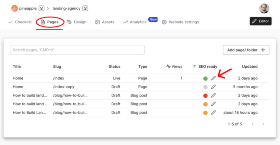 seo dashboard_traffic_lights